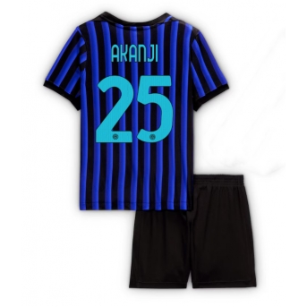 Billige Fotballdrakt Inter Milan Manuel Akanji #25 Replika Hjemmedraktsett Barn 2025-26 Kortermet (med bukser)